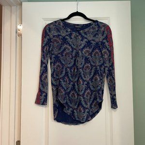 Lucky Brand Paisley Top Small